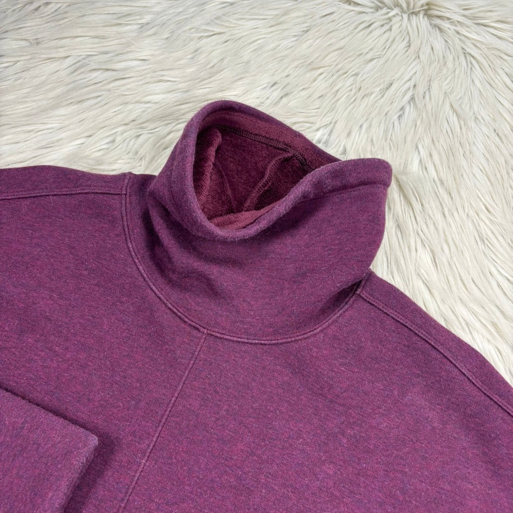 Athleta Women's XS Burgundy Cozy Karma Funnel Neck Sweatshirt Cabincore Winter - Picture 3 of 6